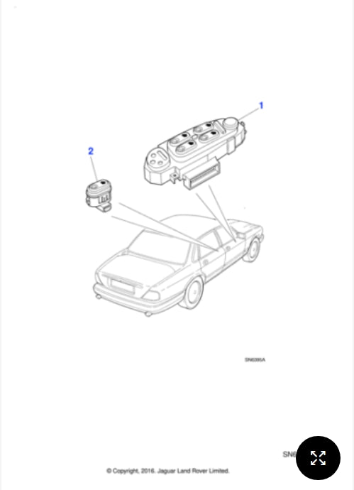 LNC6330AF - Jaguar Driver's door switchpack (Genuine & New)