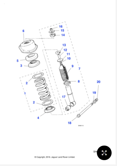 MNA3540BD - Jaguar Suspension damper (Genuine & New)