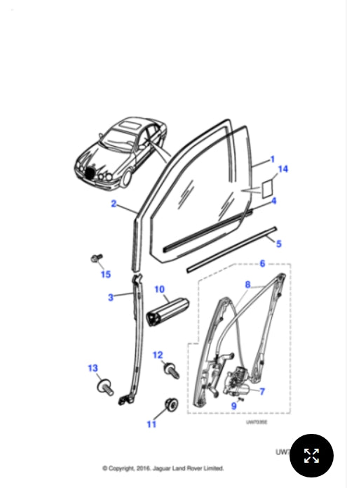 XR837314 - Jaguar S-Type Window regulator (Genuine & New)