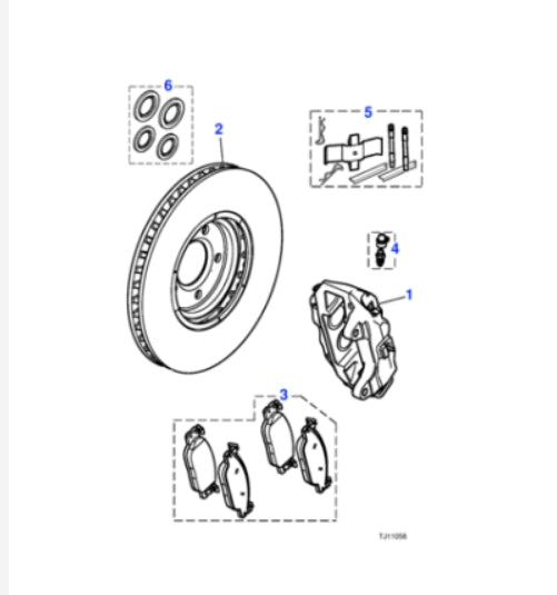 MXD1550AB - Jaguar XK8 / XJ Brake pad kit (Genuine & New)