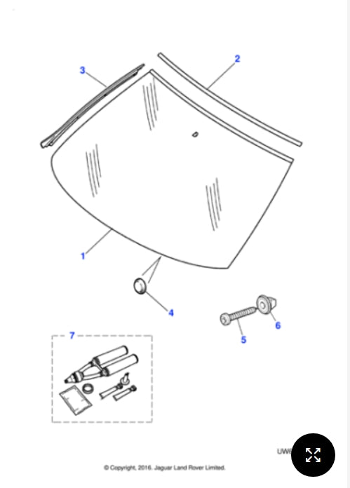 XR849161 - Jaguar Windscreen glass (Genuine & New)