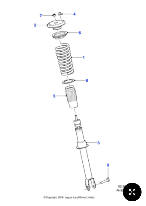 C2P3132 - Jaguar FRT Shock absorber (Genuine & New)