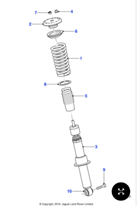 C2P11466 - Jaguar REAR Shock absorber (Genuine & New)