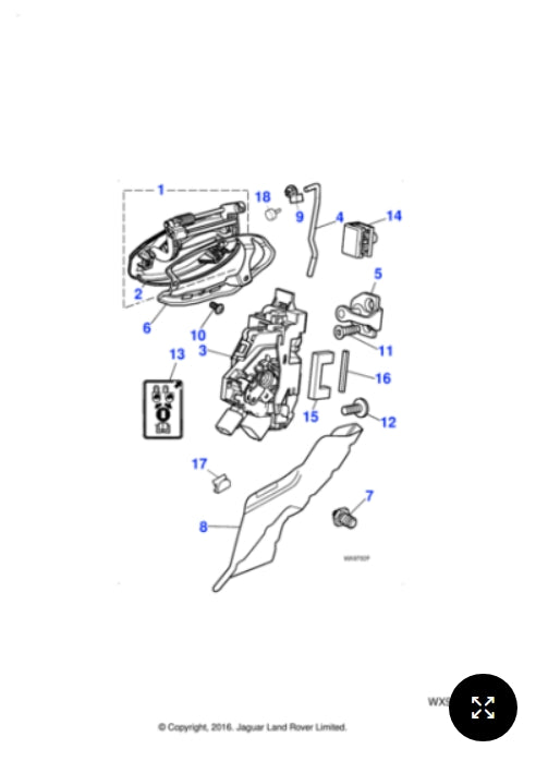 C2S41889 - Jaguar X-Type Door latch RLH (Deadlocking) (Genuine & New)