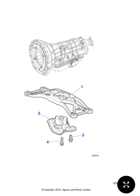 C2C34308 - Jaguar Engine mounting rear (Genuine & New)
