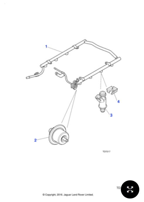 AJ83967 - Jaguar Fuel injector (Genuine & New)