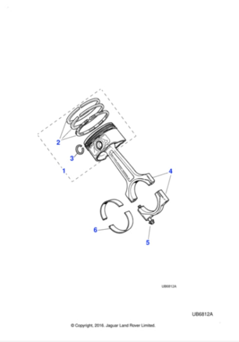 JLM20929 - Jaguar Piston ring kit (Genuine & New)