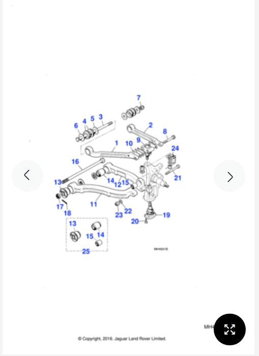 CAC9295 - Jaguar Slipflex bush (Genuine & New)