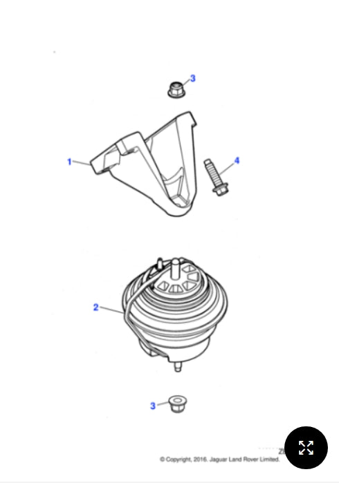 C2P17845 - Jaguar XF/XJ Engine mounting (Genuine & New)