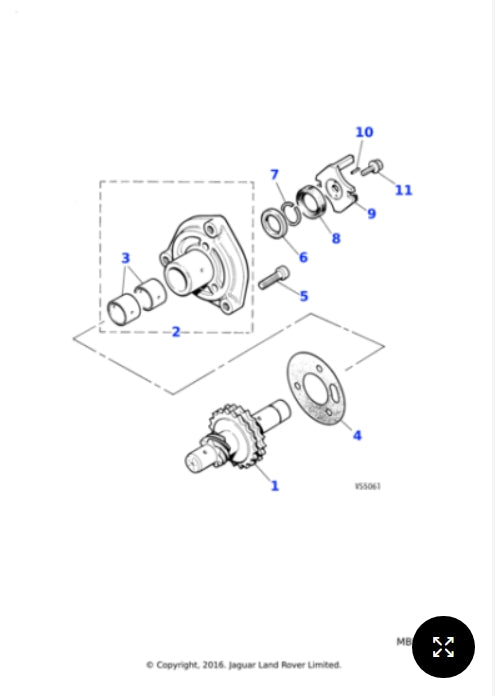 NBB1963AA - Jaguar XJ/XJ6/XJ12/XJS Sports Auxiliary shaft and sprocket (Genuine & New)
