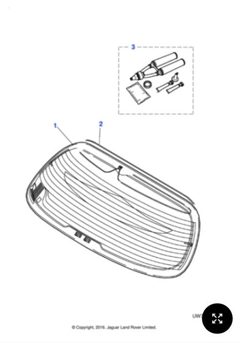 XR825751 - Jaguar S-Type Backlight glass (Genuine & New)
