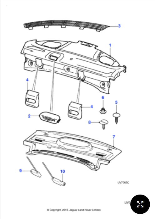 XR855712 - Jaguar Trim panel (Genuine & New)