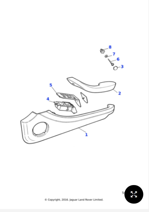 BEC8701 - Jaguar Door casing ashtray (Genuine & New)