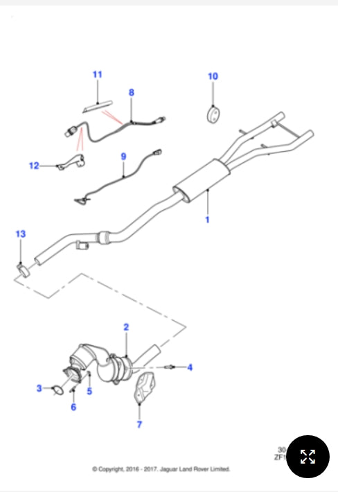 C2D24923 - Jaguar Heated oxygen sensor (Genuine & New)