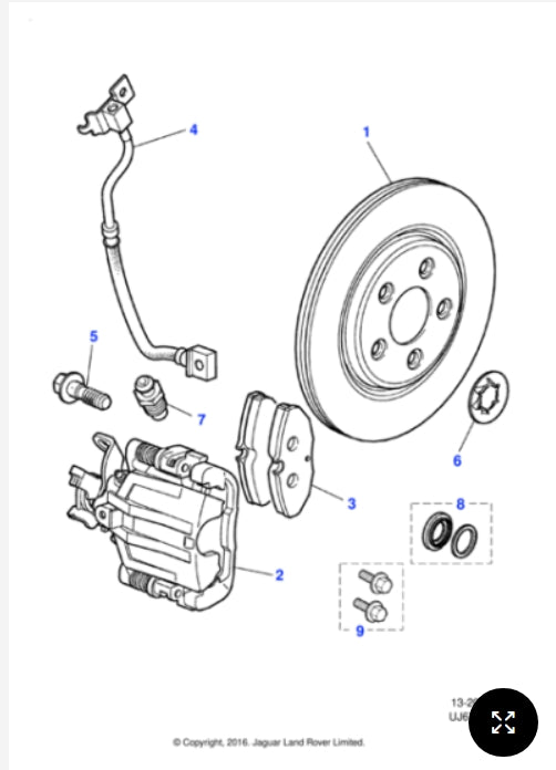 XR827087 - Jaguar Brake disc kit (Genuine & New)