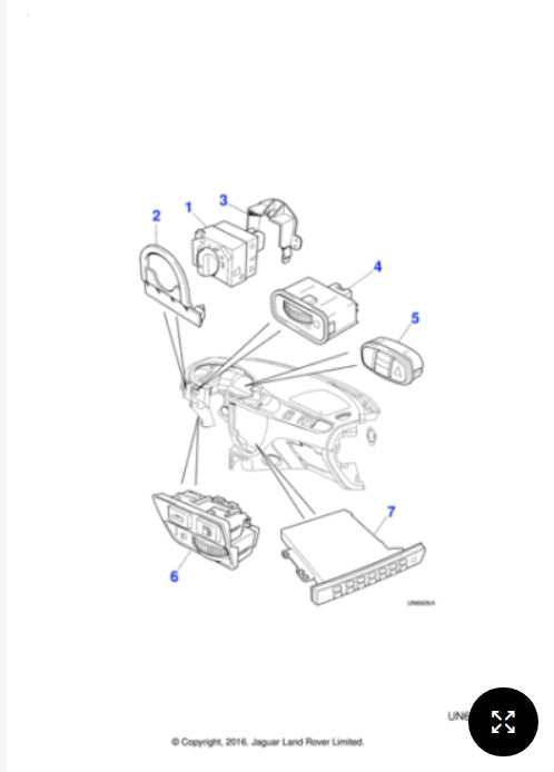 XR82089 - Jaguar Master lighting switch (Genuine & New)