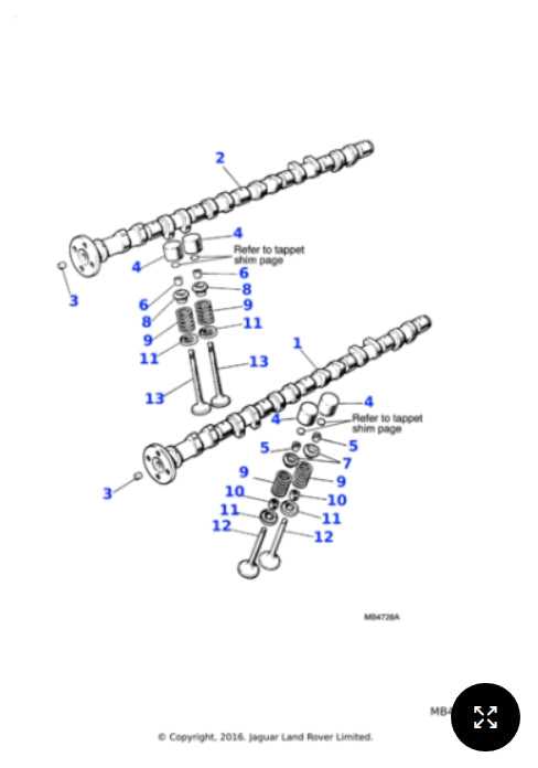 EBC3953 - Jaguar Cylinder head valve (Genuine & New)