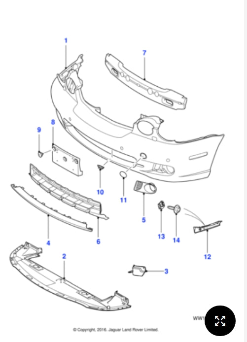 C2S9356 - Jaguar Wind deflector (Genuine & New)