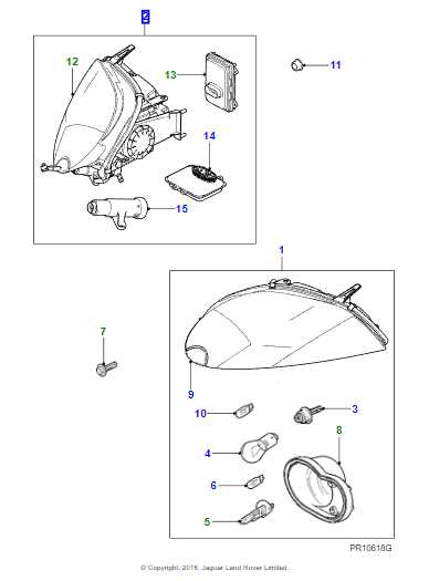 C2P21138 Jaguar XK (X150) Front Right Headlamp Assembly (Genuine & New)